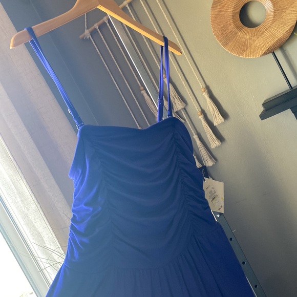 Ava & ViV purplish blue jumper with pockets adjustable straps - Picture 5 of 16